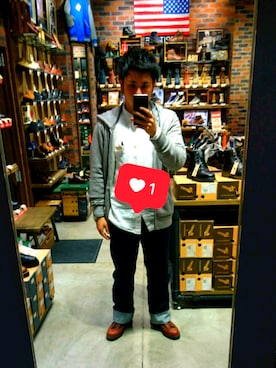 「GITMAN BROS.（ギットマンブラザーズ）のアイテム」を使った、Roberto・H・ Shunskeさん（メンズ・173cm）の秋コーディネート