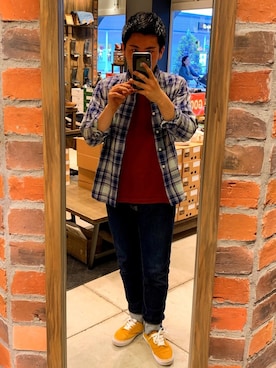 「Pherrow's（フェローズ）のアイテム（シャツ/ブラウス）」を使った、Roberto・H・ Shunskeさん（メンズ・173cm）の春コーディネート