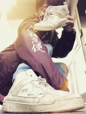 「F-LAGSTUF-F（フラグスタフ）のアイテム（ジャケット/アウター）」を使った、KKさん（メンズ・160cm）の秋コーディネート