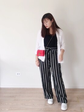 「huffer.（ハファー）のアイテム」を使った、Momo_Monica さん（レディース・163cm）の冬コーディネート