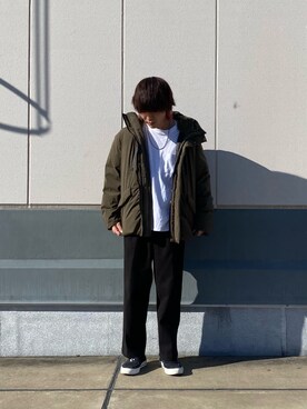 「JUNRED（ジュンレッド）のアイテム（ダウンジャケット/コート）」を使った、ササキさん（メンズ・171cm）の秋コーディネート