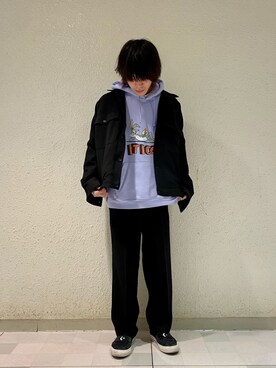 「JUNRED（ジュンレッド）のアイテム（パーカー）」を使った、ササキさん（メンズ・171cm）の冬コーディネート