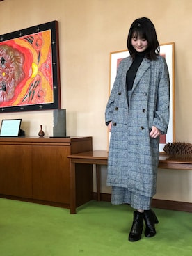「アイテム（イヤリング）」を使った、久保 ユリカさん（レディース・163cm・20代）の秋コーディネート