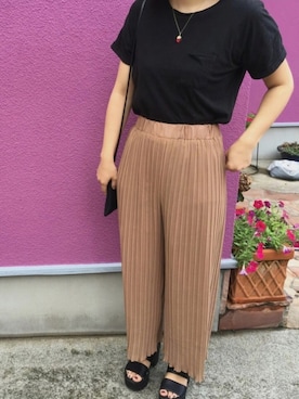 「mocha（モチャ）のアイテム（アクセサリー）」を使った、🍑さん（レディース・153cm）の秋コーディネート