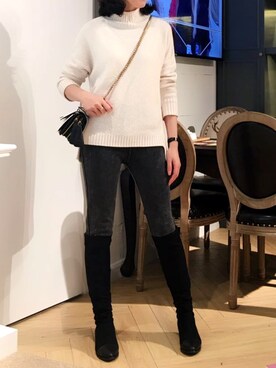 「me（ミイ）のアイテム（バッグ）」を使った、Dannyさん（レディース・165cm）の冬コーディネート