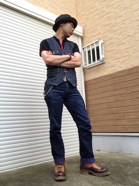 「BOOTLEGGERS（ブートレガーズ）のアイテム」を使った、ーＡーさん（メンズ・164cm）の春コーディネート