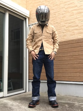 「鬼デニム（オニデニム）のアイテム」を使った、ーＡーさん（メンズ・164cm）の夏コーディネート