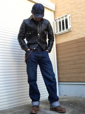 「鬼デニム（オニデニム）のアイテム」を使った、ーＡーさん（メンズ・164cm）の夏コーディネート