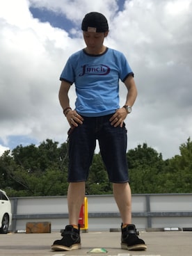 「鬼デニム（オニデニム）のアイテム」を使った、ーＡーさん（メンズ・164cm）の夏コーディネート