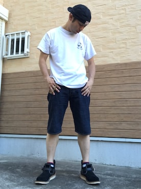 「鬼デニム（オニデニム）のアイテム」を使った、ーＡーさん（メンズ・164cm）の夏コーディネート