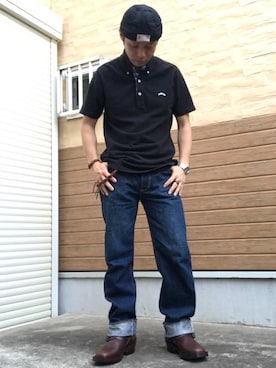 「鬼デニム（オニデニム）のアイテム」を使った、ーＡーさん（メンズ・164cm）の夏コーディネート