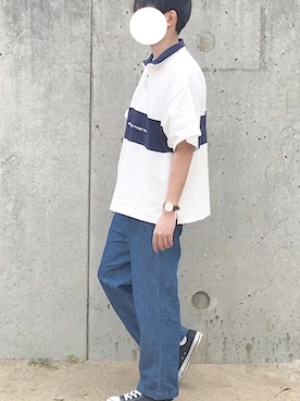 「アイテム（バングル/リストバンド）」を使った、やじさん（メンズ・171cm・20代）の春コーディネート