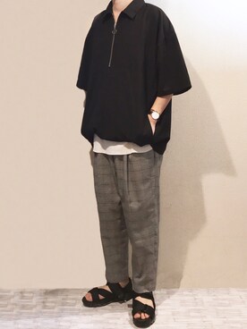 「アイテム（バングル/リストバンド）」を使った、やじさん（メンズ・171cm・20代）の夏コーディネート