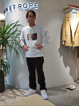 「ADAM ET ROPE'（アダムエロペ）のアイテム（アクセサリー）」を使った、じゅんさん（メンズ・167cm）の春コーディネート