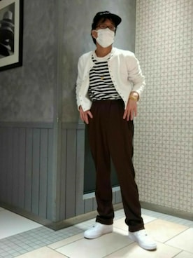 「ADAM ET ROPE'（アダムエロペ）のアイテム（アクセサリー）」を使った、じゅんさん（メンズ・167cm）の春コーディネート