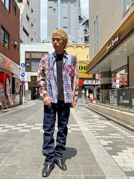 「FULLCOUNT（フルカウント）のアイテム」を使った、ikumi901さん（メンズ・169cm）の夏コーディネート