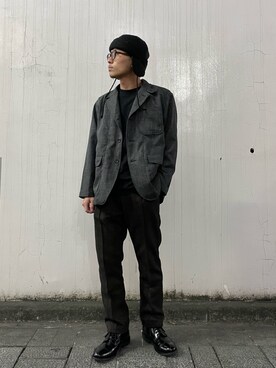 「uncut bound」｜「アイテム（ニットキャップ/ビーニー）」を使った、ikumi901さん（メンズ・169cm）の冬コーディネート