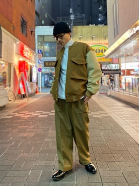 「HAVERSACK（ハバーザック）のアイテム（パンツ）」を使った、ikumi901さん（メンズ・169cm）の冬コーディネート
