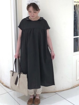 「153cm」｜「アイテム（スリッポン）」を使った、i。さん（レディース・153cm）の春コーディネート