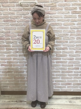 「153cm」｜「アイテム（オールインワン・サロペット）」を使った、i。さん（レディース・153cm）の冬コーディネート