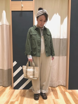 「153cm」｜「アイテム（オールインワン・サロペット）」を使った、i。さん（レディース・153cm）の春コーディネート