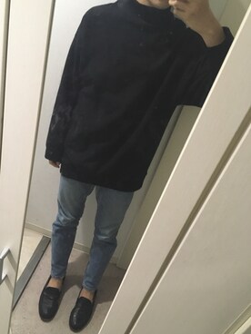 「ドラフトリーバイス」｜「アイテム（スウェット）」を使った、もれっつさん（メンズ・171cm）の冬コーディネート