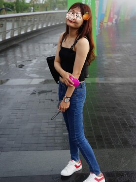 「PONY（ポニー）のアイテム」を使った、Fei Feiさん（レディース・163cm）の夏コーディネート