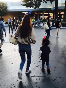 「BAYFLOW（ベイフロー）のアイテム（トートバッグ、ベージュ系）」を使った、Hanaさん（レディース・157cm）の秋コーディネート