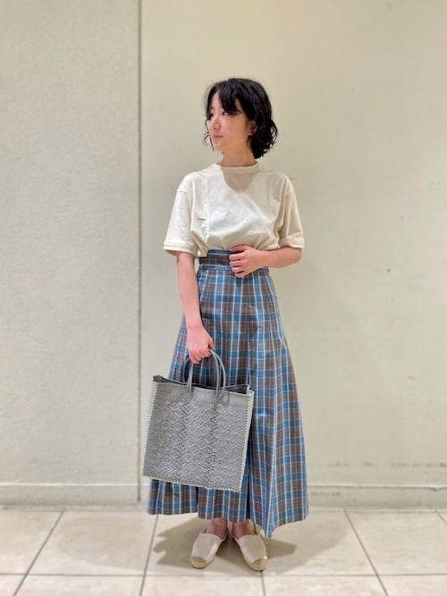 Scye（サイ）の「【Scye】〈別注〉 マキシチェックスカート WOMEN