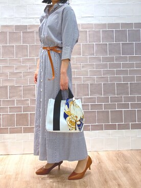 「テチチ(Te chichi)」｜「アイテム（シャツワンピース）」を使った、mさん（レディース・161cm）の春コーディネート