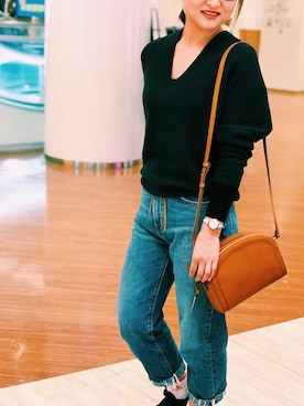 「FOSSIL（フォッシル）のアイテム（バッグ）」を使った、Yvintage9さん（メンズ・172cm）の冬コーディネート