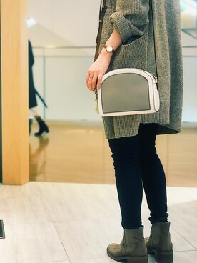 「FOSSIL（フォッシル）のアイテム（バッグ）」を使った、Yvintage9さん（メンズ・172cm）の冬コーディネート