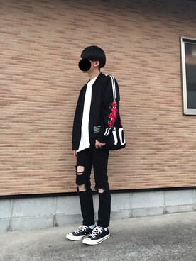 「チャックテイラー」｜「アイテム（ジャージ）」を使った、☆st@view★さん（メンズ・170cm）の秋コーディネート
