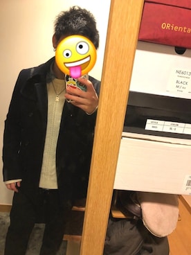 「STUDIOUS（ステュディオス）のアイテム（ピーコート）」を使った、SOUさん（メンズ・165cm）の冬コーディネート