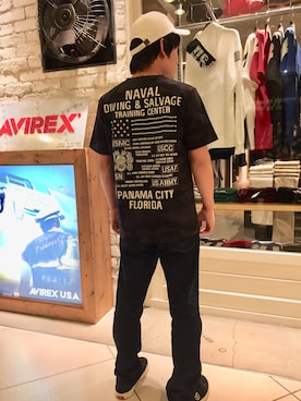 「AVIREX（アヴィレックス）のアイテム（キャップ）」を使った、TAKAYUKIさん（メンズ・160cm）の春コーディネート