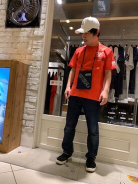 「AVIREX（アヴィレックス）のアイテム（キャップ）」を使った、TAKAYUKIさん（メンズ・160cm）の春コーディネート