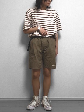 「SEVENDAYS=SUNDAY（セブンデイズサンデイ）のアイテム（Tシャツ/カットソー）」を使った、Yurinaさん（レディース・165cm）の春コーディネート