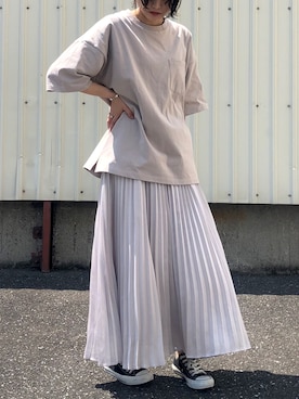 「SEVENDAYS=SUNDAY（セブンデイズサンデイ）のアイテム（Tシャツ/カットソー）」を使った、Yurinaさん（レディース・165cm）の春コーディネート