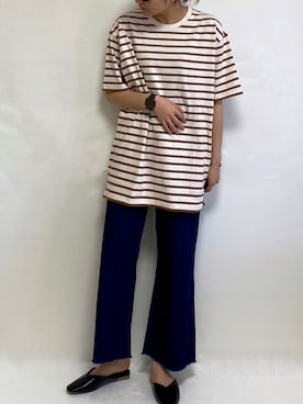 「SEVENDAYS=SUNDAY（セブンデイズサンデイ）のアイテム（Tシャツ/カットソー）」を使った、Yurinaさん（レディース・165cm）の春コーディネート