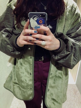 「Dickies（ディッキーズ）のアイテム（チノパンツ、レッド系）」を使った、ｱﾔさん（レディース）の春コーディネート