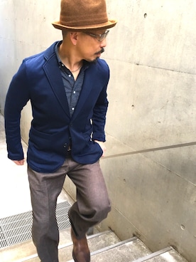 「DETAILS（ディテールズ）のアイテム（テーラードジャケット）」を使った、gekishinさん（メンズ・165cm）の春コーディネート