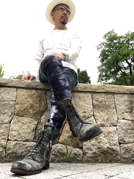 「おとなコーデ」｜「アイテム（帽子）」を使った、gekishinさん（メンズ・165cm）の夏コーディネート