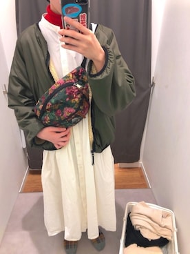 「Gregory」｜「アイテム（ブルゾン）」を使った、emaさん（レディース・168cm）の秋コーディネート