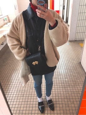 「A part by（アパートバイ）のアイテム（その他アウター）」を使った、emaさん（レディース・168cm）の冬コーディネート
