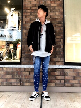 「Cody Sanderson」｜「アイテム（MA-1）」を使った、takuma97さん（メンズ・169cm）の秋コーディネート