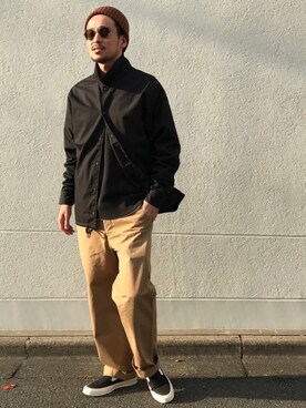 「Scye（サイ）のアイテム（チノパンツ）」を使った、SCGさん（メンズ・178cm）の秋コーディネート