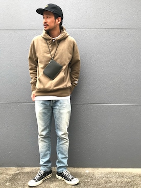 「BYRD（バード）のアイテム」を使った、SCGさん（メンズ・178cm）の春コーディネート