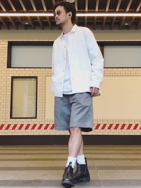 「Scye（サイ）のアイテム（パンツ）」を使った、SCGさん（メンズ・178cm）の夏コーディネート