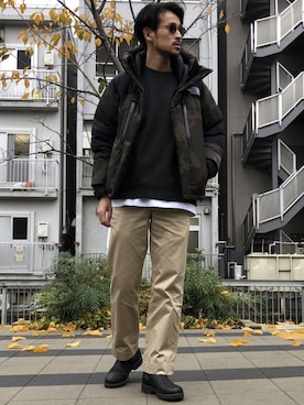 「Blundstone（ブランドストーン）のアイテム（レインシューズ）」を使った、SCGさん（メンズ・178cm）の冬コーディネート