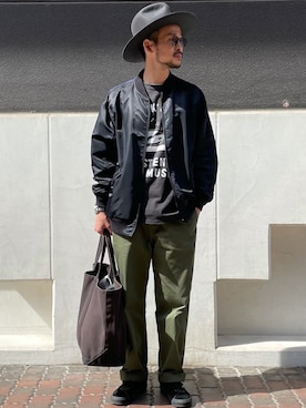 「EN ROUTE（アンルート）のアイテム（MA-1）」を使った、SCGさん（メンズ・178cm）の春コーディネート